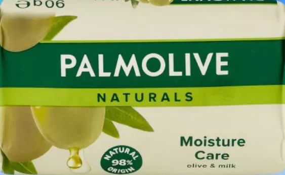 Palmolive тверде мило Massage / Naturals, 90 г; фото Naturals Moisture Care, олива та молоко; попередня ціна до 51 грн; 07–20.10
