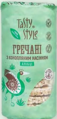 Хлебцы Tasty Style гречневые с семенами конопли / рисовые, 110 г; ограничено; не оптом