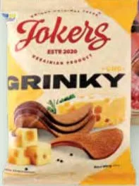 JokerS GRINKY Сухарики ржано-пшеничные со вкусом чеснока, сыра или салями, 80 г; ограничено; не оптом