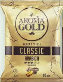 Кофе молотый Aroma Gold Classic Арабика 250 г / 80 г; фото: Ground Classic 250 г, Classic Arabica 80 г; от 95,90 грн, ранее от 124,90 грн; ограничено; не оптом
