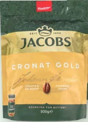 Кофе растворимый Jacobs Cronat Gold, мягкая упаковка 200 г; ограничено; не оптом