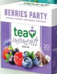 Чай Tea Moments: Berries Party / Cherry Brownie черный, пирамидки 20×1,8 г; Mango Time / Mojito Breeze / Tropical Fruits зеленый / Summer Melody фруктово-ягодный, пирамидки 20×1,7 г; ограничено; не оптом