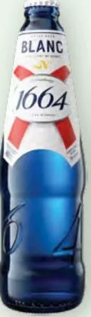 Пиво Kronenbourg 1664 Blanc светлое, 4,8%, стеклянная бутылка 0,46 л; ограничено; не оптом