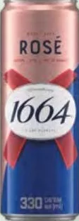 Пиво Kronenbourg 1664 Rosé Edition, специальное пшеничное, 4,5%, банка 0,33 л; ограничено; не оптом
