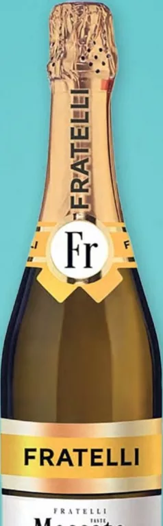 Напиток винный Fratelli Moscato Bianco белый полусладкий газированный слабоалкогольный, 6–6,9%, 0,75 л; ограничено; не оптом
