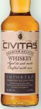 Виски Civitas, 40%, 0,7 л; ограничено; не оптом