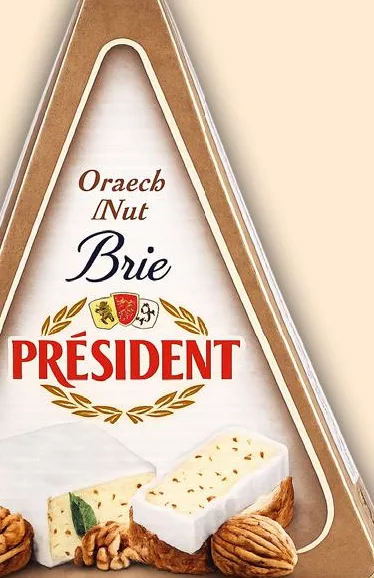 Сир Président Brie натуральний 50% або з волоським горіхом 62%, 125 г