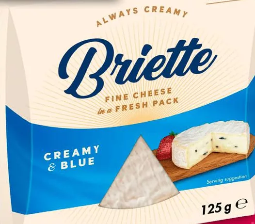 Сир Briette ТМ Казерай, в асортименті: Creamy & Blue, Dulce de Leche, 60%, 125 г
