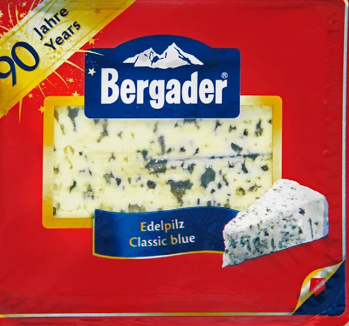 Сир Бергадер (Bergader) 48%, 100 г: Еделблу в описі, Edelpilz Classic Blue на фото