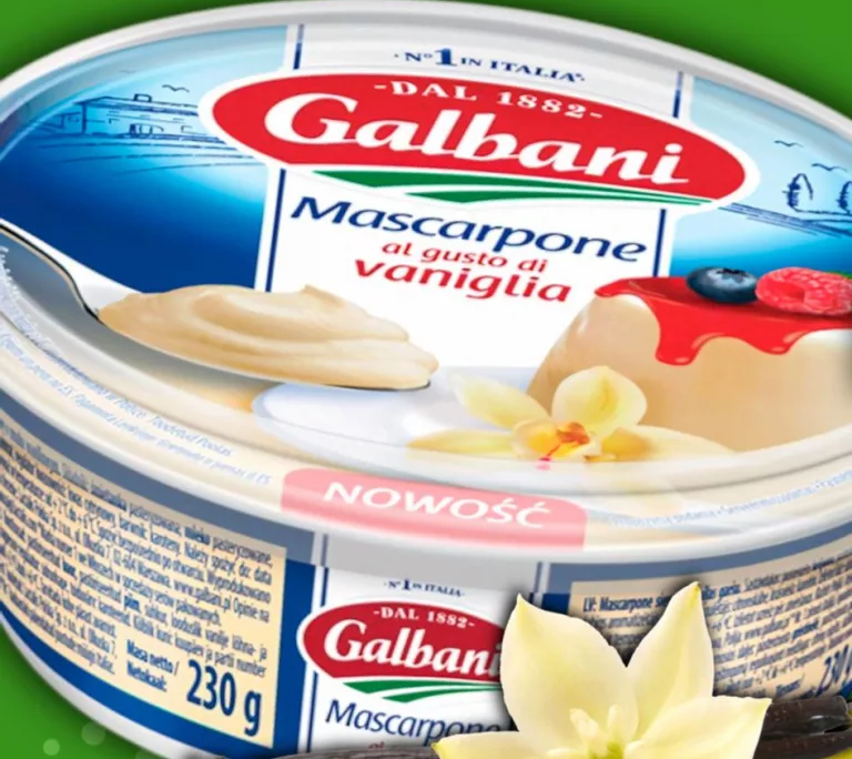 Сир маскарпоне Galbani 50%, з ароматом ванілі, 230 г