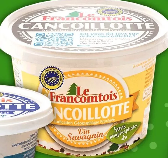 Крем-сир Канкулотте (Cancoillotte) 27% Milleret Le Francomtois: вершковий / зі смаком білого вина, 250 г; ціна від 175,90 грн