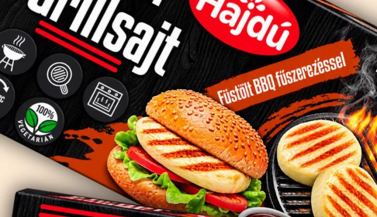 Сир Hajdú Burger Grillsajt для бургерів і гриля, копчений, із приправою BBQ, 45%, 200 г