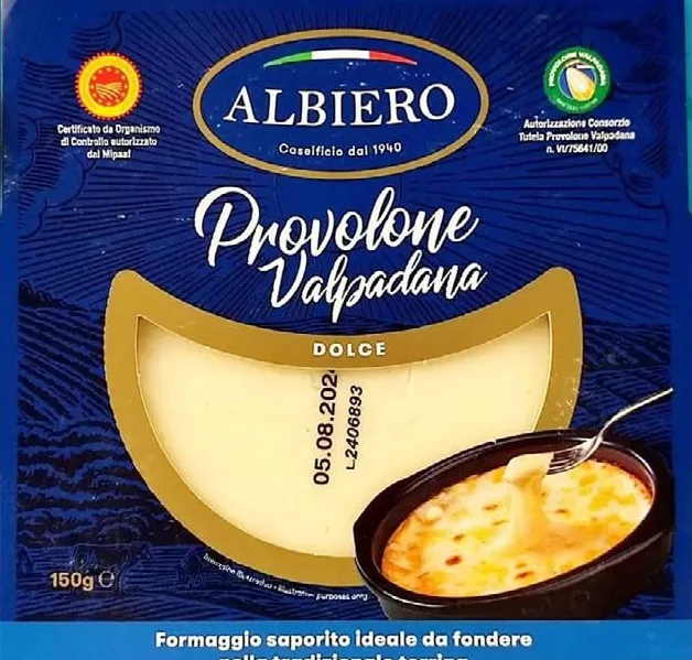Сир Albiero Provolone Valpadana для запікання в горщику, 44%, 150 г