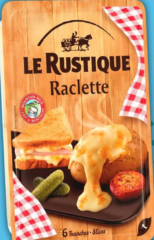 Сир Раклет 50%, нарізка, ТМ Ле Рустік (Le Rustique), 140 г, 6 скибочок
