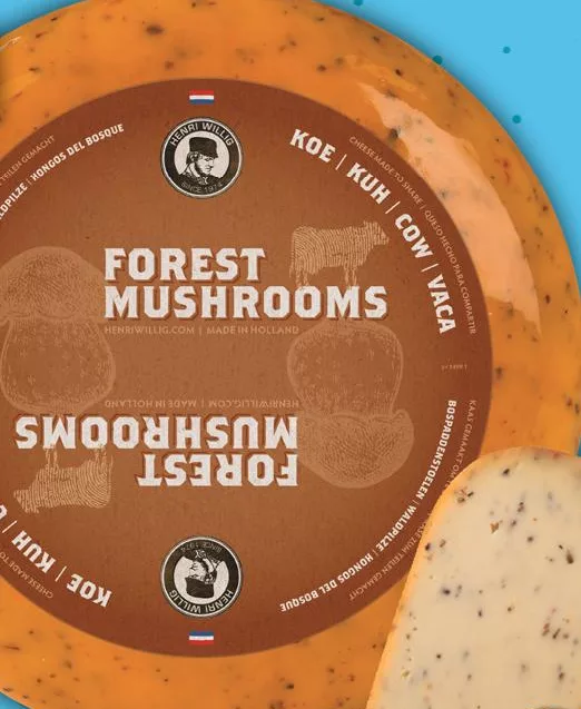 Сир Henri Willig Forest Mushrooms, з лісовими грибами, 50%, за 100 г