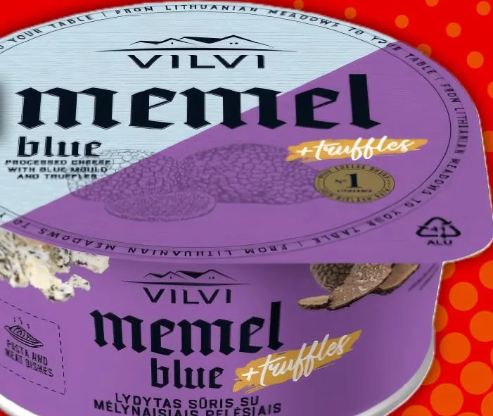 Сир плавлений Vilvi Memel Blue з блакитною пліснявою та трюфелем, 40%, 140 г