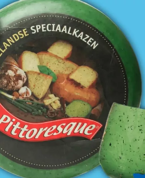 Сир Гауда Pittoresque з базиліком та часником 50%, 100 г