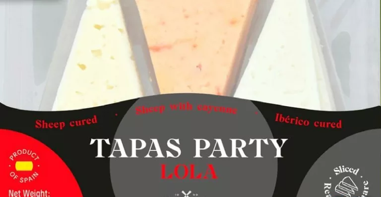Сирне асорті Tapas Party Lola, витримане 50%, 90 г: овечий, овечий з паприкою, іберійський