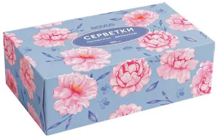 Șervețele cosmetice NOVUS, 2 straturi, 150 buc./pachet. 08–12.10.2026. Fără en-gros; recomandat ≤10 buc./bon; reducerile nu se cumulează, se aplică cea mai mare; stoc limitat; nu în toate magazinele.