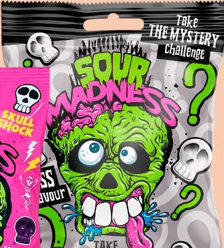 Льодяники ультракислі Арго Sour Madness / Sour Madness Crush, в асортименті, 60 г; Польща