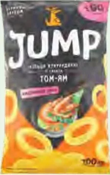 Jump кукурузные кольца Том-Ям/Четыре сыра, 100 г; запас ограничен; без опта