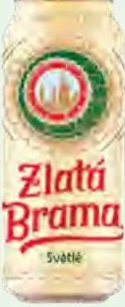Пиво Zlatá Brama, светлое, 5%, банка 0,5 л; количество ограничено; не оптом; 18+