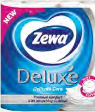 Zewa Deluxe Delicate Care туалетная бумага белая 3слоя, 4рулона; количество ограничено, не опт