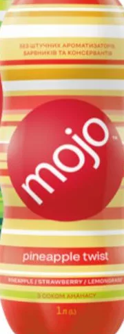 Băutură nealcoolică MOJO, sortimente, descriere 0,5 l; foto: mentă/lime 500 ml și Pineapple Twist 1 l (volum diferit)
