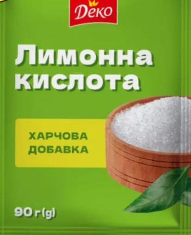 Acid citric Deko, aditiv alimentar, ambalaj economic 90 g