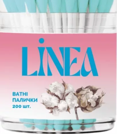 Bețișoare de vată LINEA, 200 buc./pachet