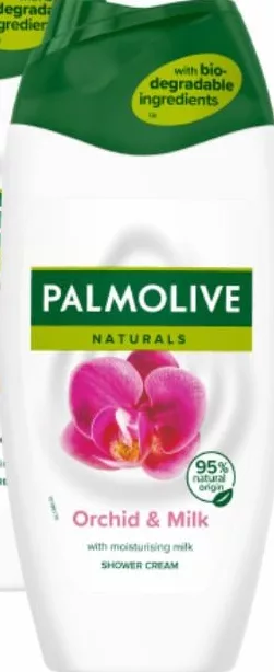 Gel de duș PALMOLIVE Naturals, 250 ml, sortimente: cocos; orhidee și lapte