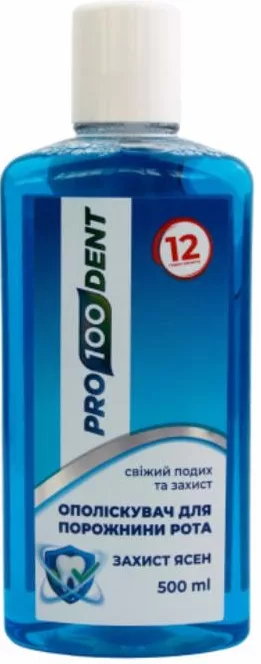 Apă de gură PRO100DENT Protecția gingiilor, 500 ml