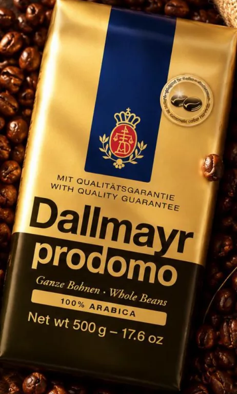 Cafea DALLMAYR Prodomo, boabe/măcinată, 500 g; 489 UAH/pachet de la 2 pachete identice; 1 pachet 649 UAH; cu card METRO, doar în magazinele din Ucraina, în limita stocului