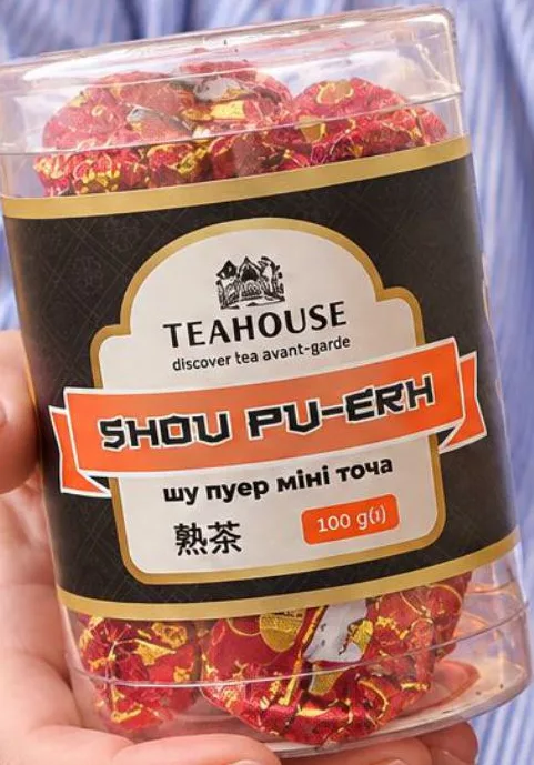 Ceai TEAHOUSE, verde Sheng Pu-erh Mini Tuocha / negru Shou Pu-erh Mini Tuocha, 100 g; cu card METRO, doar în magazinele din Ucraina, în limita stocului
