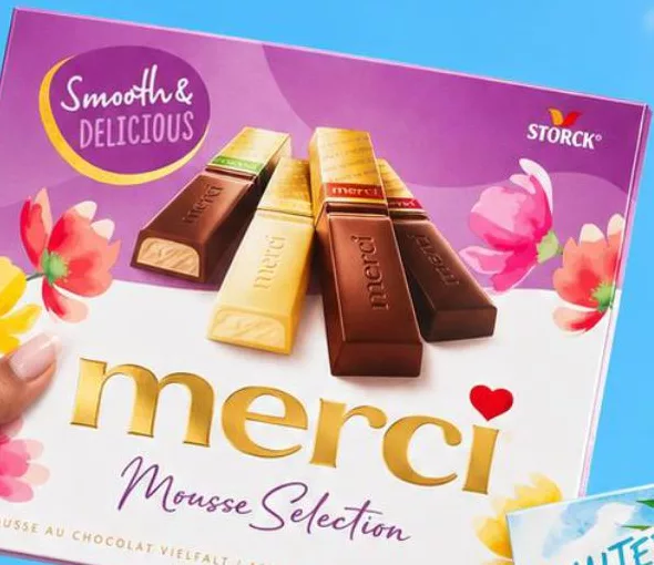 Bomboane de ciocolată MERCI, sortiment, 210/250 g; 239 UAH/pachet de la 2 pachete identice; 1 pachet 399 UAH; cu card METRO, doar în magazinele din Ucraina, în limita stocului