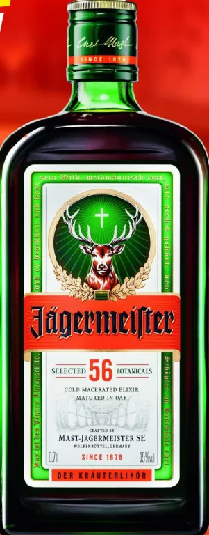 Lichior Jägermeister, 0,7 l: Classic, Orange; de la 2 buc.: 559 UAH/buc.; 1 buc.: 709 UAH; cu card METRO, doar în magazin, în limita stocului