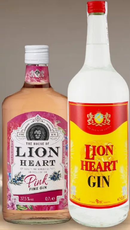 Джин LION HEART London Dry, Pink, 0,7 л/1 л, Германия; цена от 249 грн, прежняя до 459 грн; карта METRO, только в магазинах, при наличии