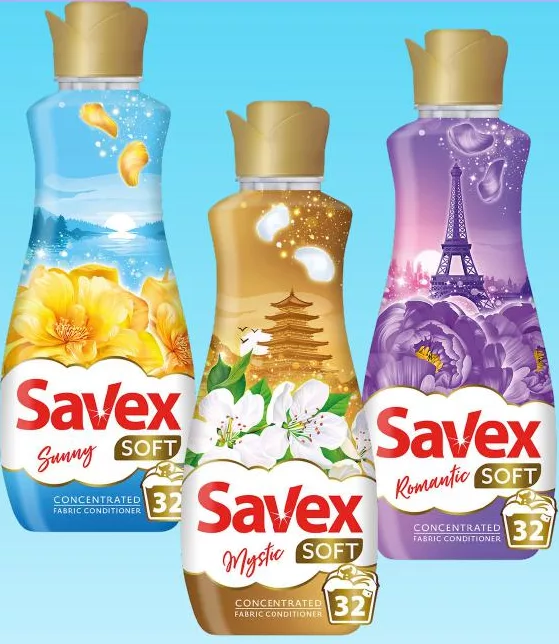Кондиционеры для белья SAVEX Mystic/Romantic/Sunny, 800 мл, Болгария; 89 грн/шт. от 2 одинаковых или разных; 1 шт. 119 грн; карта METRO, только в магазинах, при наличии