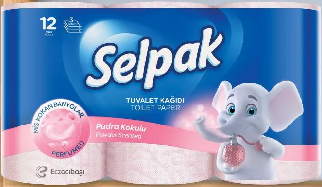 Hârtie igienică 3 straturi Pudră Perfumed SELPAK, 12 role, Turcia; card METRO, numai în magazine, în limita stocului