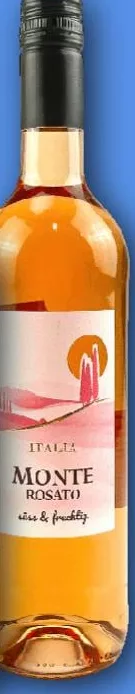 Вино Monte Rosso / Rosato, красное / розовое, полусладкое / сладкое, Италия, 0,75 л; ограниченный запас, пока есть; не все магазины