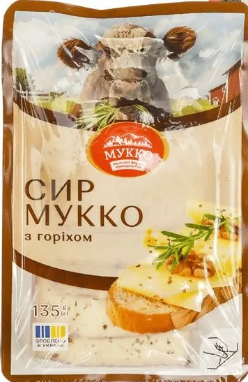 Сыр Мукко, нарезка, с орехом 50,2%/Классический 33,6%, 135 г; отметка 15%; огран. запас; не все VARUS; пока есть товар; 03.10–30.11.26: 10% бонусов VARUSPERFECT за оплату картой (ApplePay/GooglePay) через Scan&Go