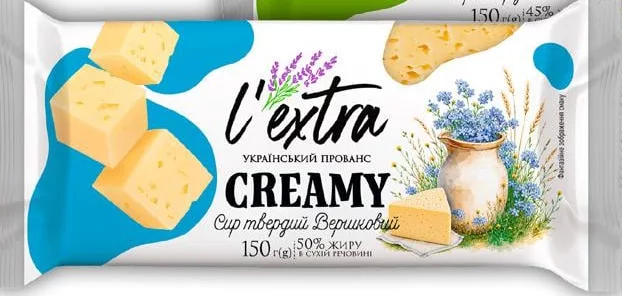 Сыр L’Extra, Сливочный 50%/Монтери 45%, 150 г; огран. запас; не все VARUS; пока есть товар; 03.10–30.11.26: 10% бонусов VARUSPERFECT за оплату картой (ApplePay/GooglePay) через Scan&Go