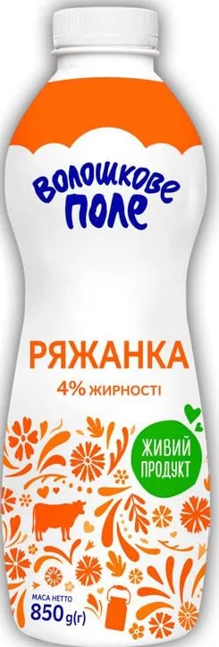 Ряженка Волошкове Поле, 4%, 850 г; акц. запас ограничен; не все VARUS; до исчерпания запасов