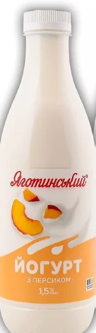 Йогурт Яготинский персик / клубника 1,5%, 750 г, ассортимент; значок 15%; запасы ограничены, не все магазины, до исчерпания