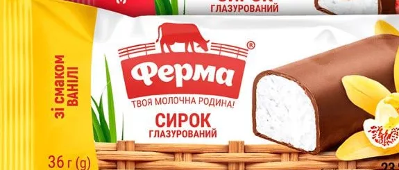 Сырок Ферма глазированный ваниль / клубника 23%, 36 г, ассортимент; значок 15%; запасы ограничены, не все магазины, до исчерпания