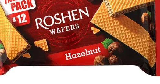 Вафли Roshen Choco / Hazelnut, 216 г; Hazelnut Family Pack 12 шт; значок 15%; запасы ограничены, не все магазины, до исчерпания