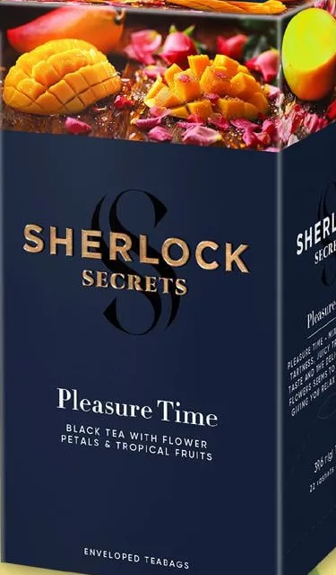 Чай Sherlock Secrets чёрный / зелёный, Pleasure Time / Spring Feeling, 22×1,8 г, ассортимент; значок 15%; запасы ограничены, не все магазины, до исчерпания