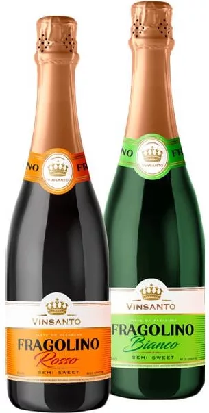 Напиток винный Vinsanto Fragolino Rosso/Bianco белый/красный слабоалкогольный, 0.75л; избыток алкоголя вреден; запас ограничен, пока есть, не все магазины
