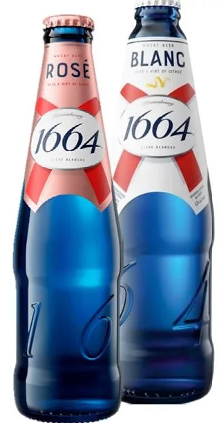 от Пиво Kronenbourg 1664 Rosé/Blanc, ассортимент, 0.46л; избыток алкоголя вреден; запас ограничен, пока есть, не все магазины