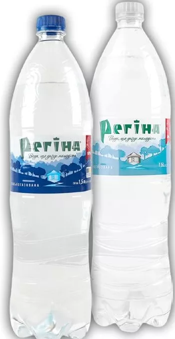 Вода Регина негазированная/сильногазированная, 1.5л; значок 15%; запас ограничен, пока есть, не все магазины
